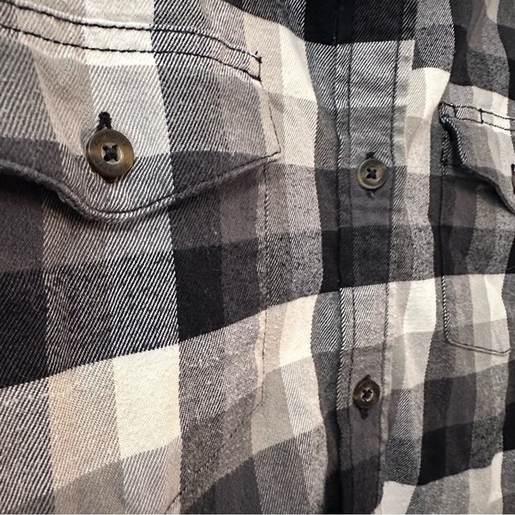 Carhartt Women’s Black Flannel Button Down Cotton Shirt Size XL - Picture 6 of 11